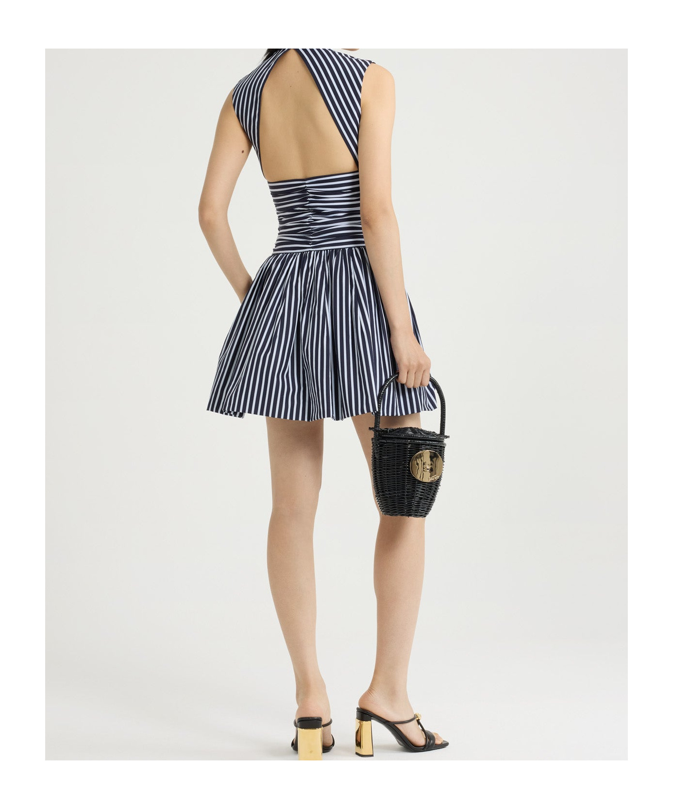 Patou Open-back Minidress In Black