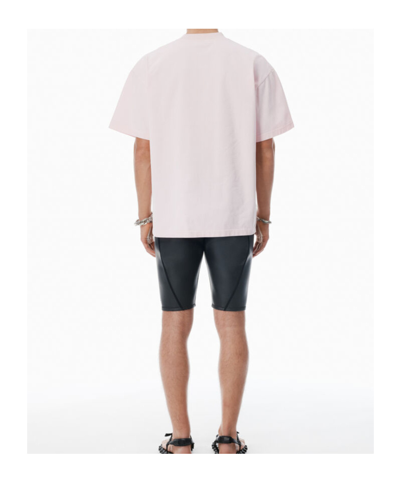 Alexander Wang Oversized Light Pink T-shirt With Front Logo In Pink