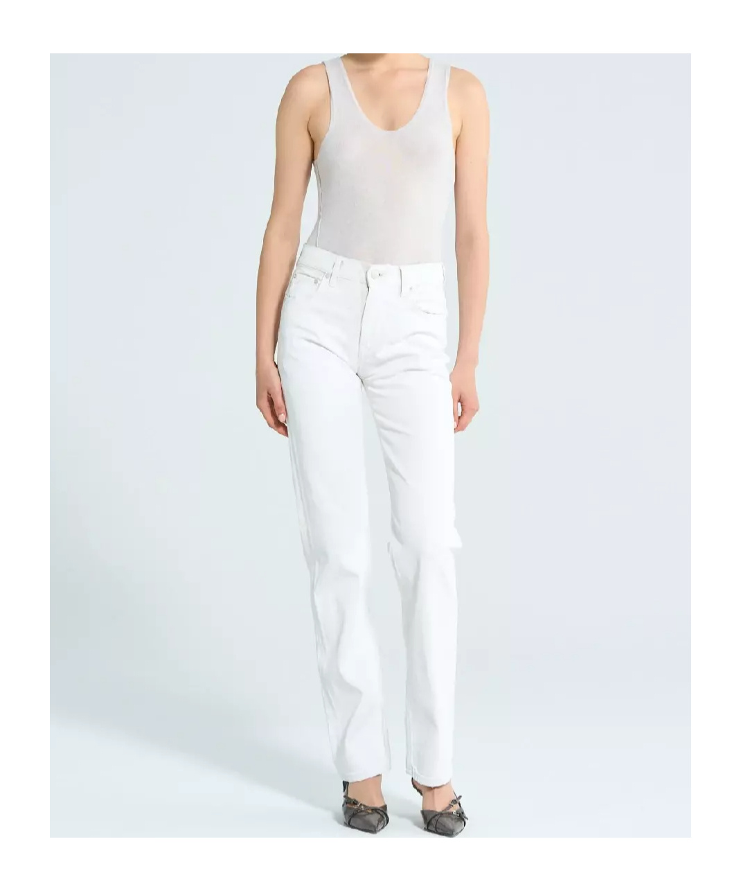 Haikure Straight Jeans Pants In White