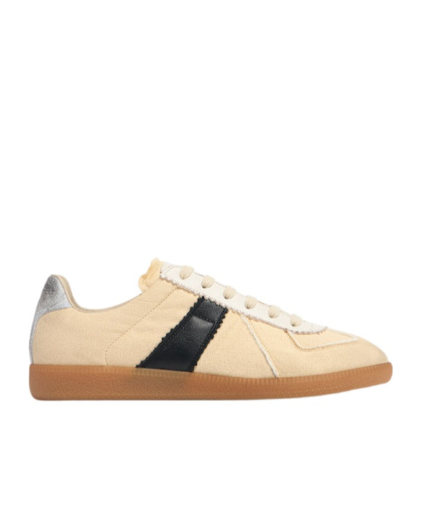 Maison Margiela Replica Leather And Suede-trimmed Twill Sneakers