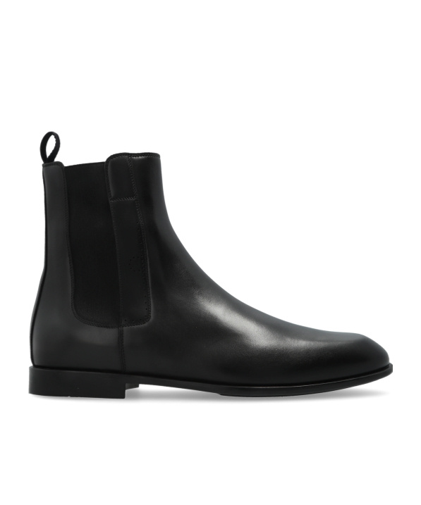 Ferragamo Pointed Toe Ankle Boots With Elastic Side Panels In Black