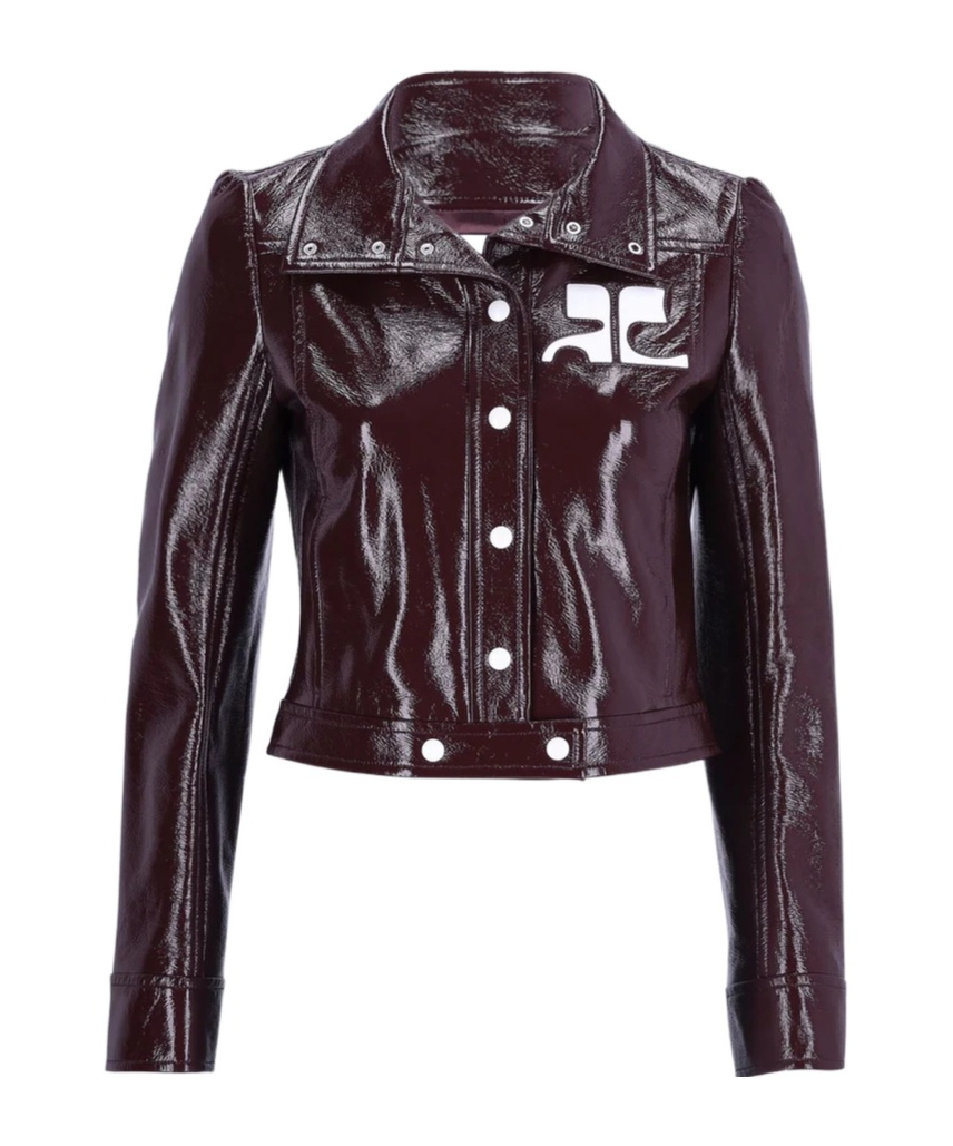 Courrèges High Collar Cropped Cotton Jacket