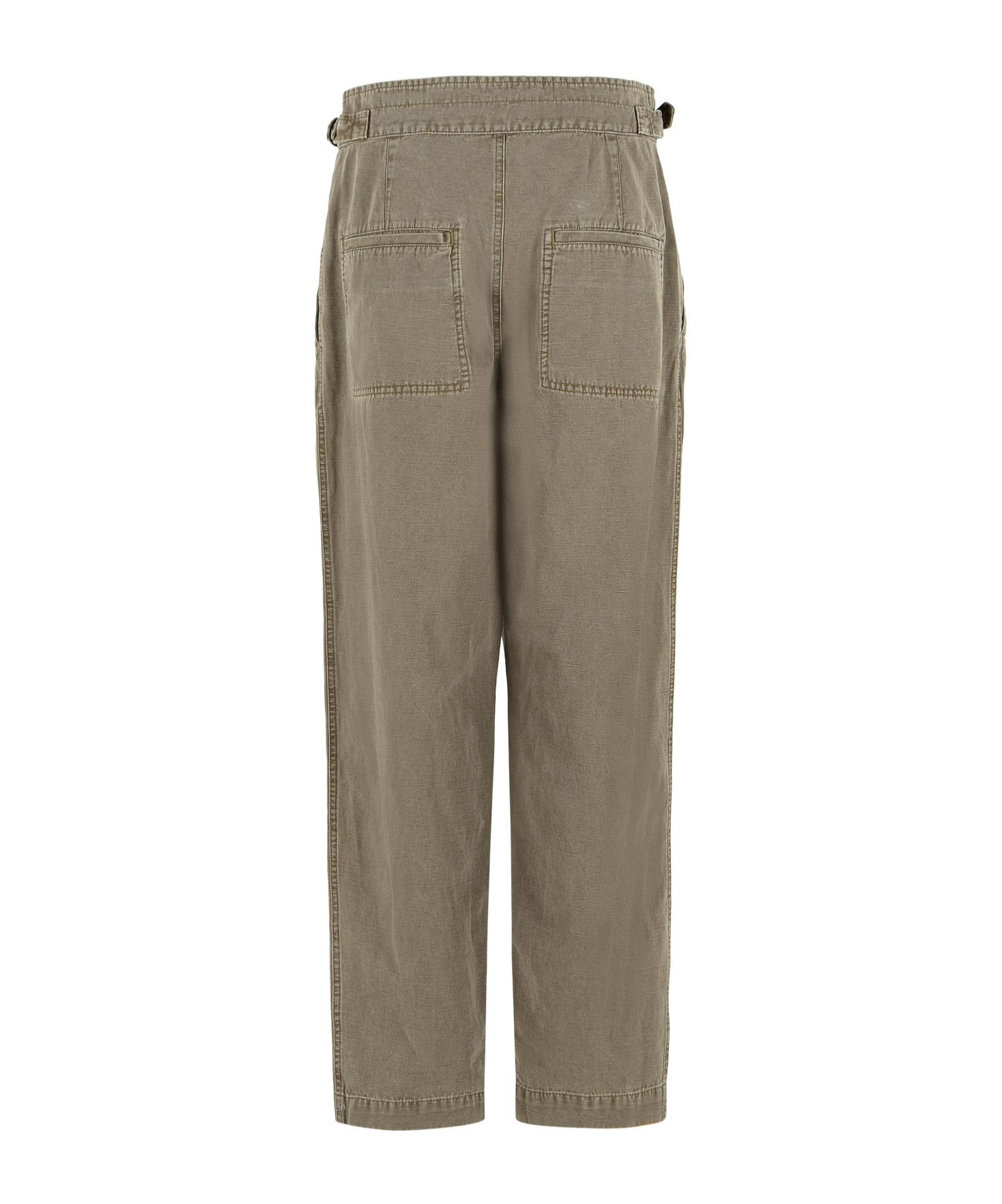 Isabel Marant Étoile Straight-leg Elasticated Waist Trousers In Brown
