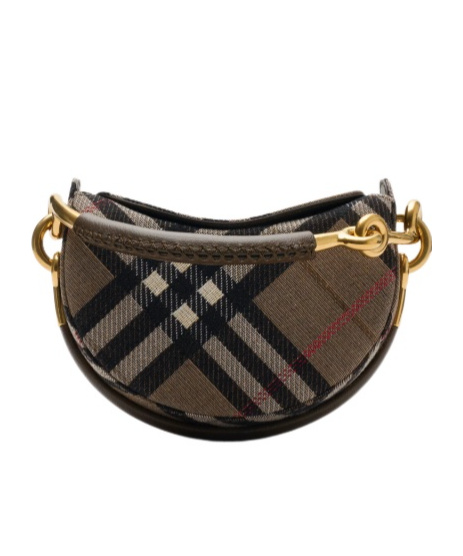 Burberry Womens Brush Bridle Cotton-blend Clutch Bag In Brown