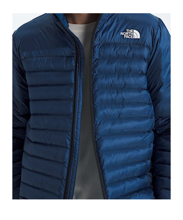 The North Face Men Blue Logo Puffer Jacket, S Luxury Jackets For Men Darveys In Blue