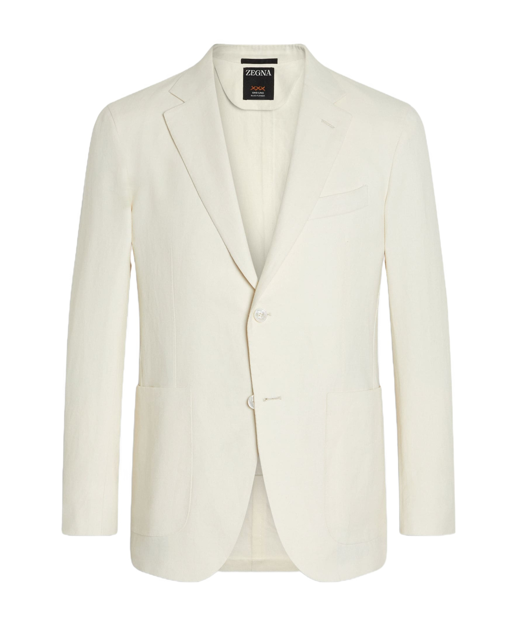 Zegna Veste Chemise En Oasi Lino Blanche In White