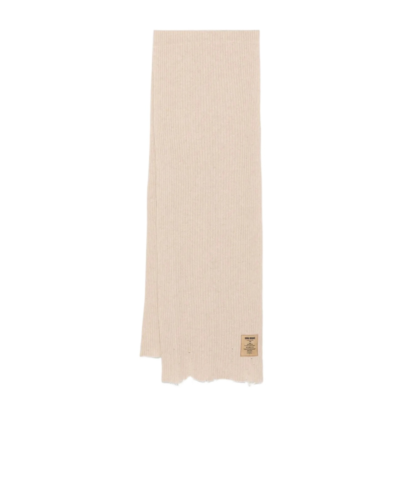 Uma Wang Ribbed-knit Scarf In Brown
