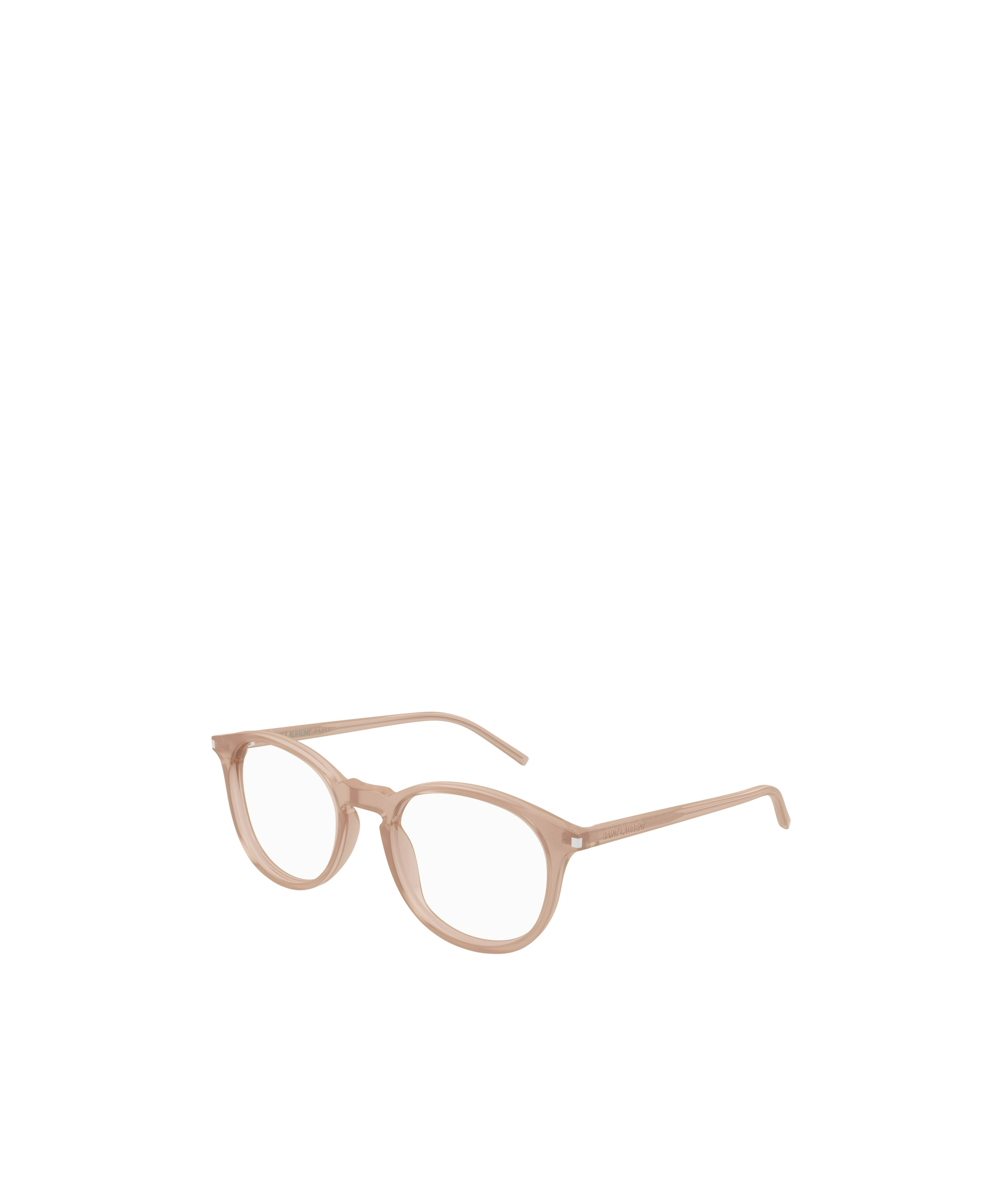 Saint Laurent Round-frame Glasses In Nude
