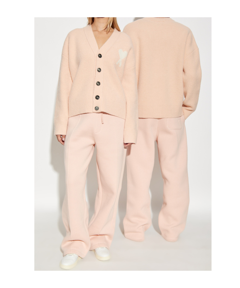 Ami Alexandre Mattiussi Elastic Waist Jogging Pants In Pink