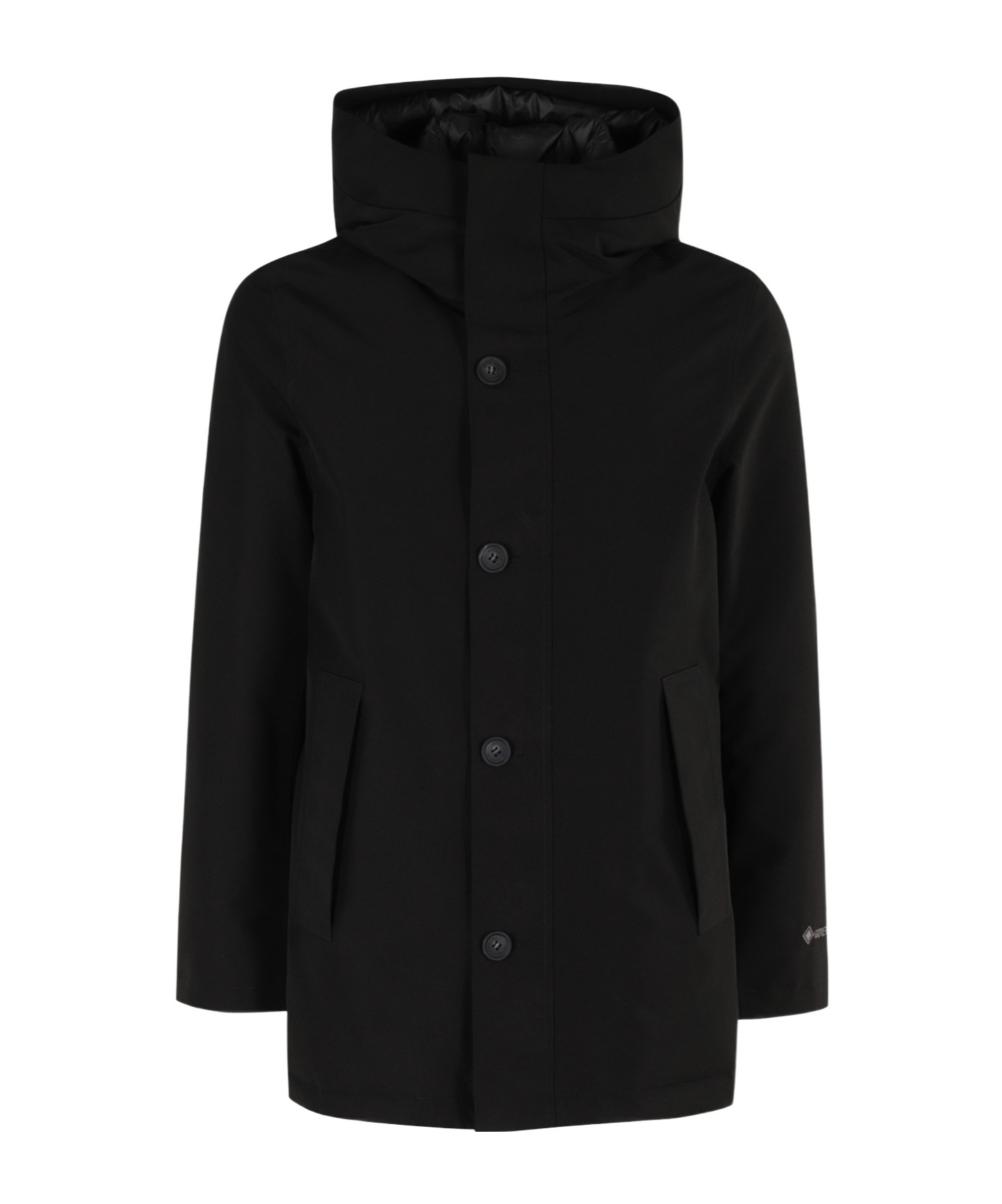 Woolrich Hooded Casual Jacket In Black