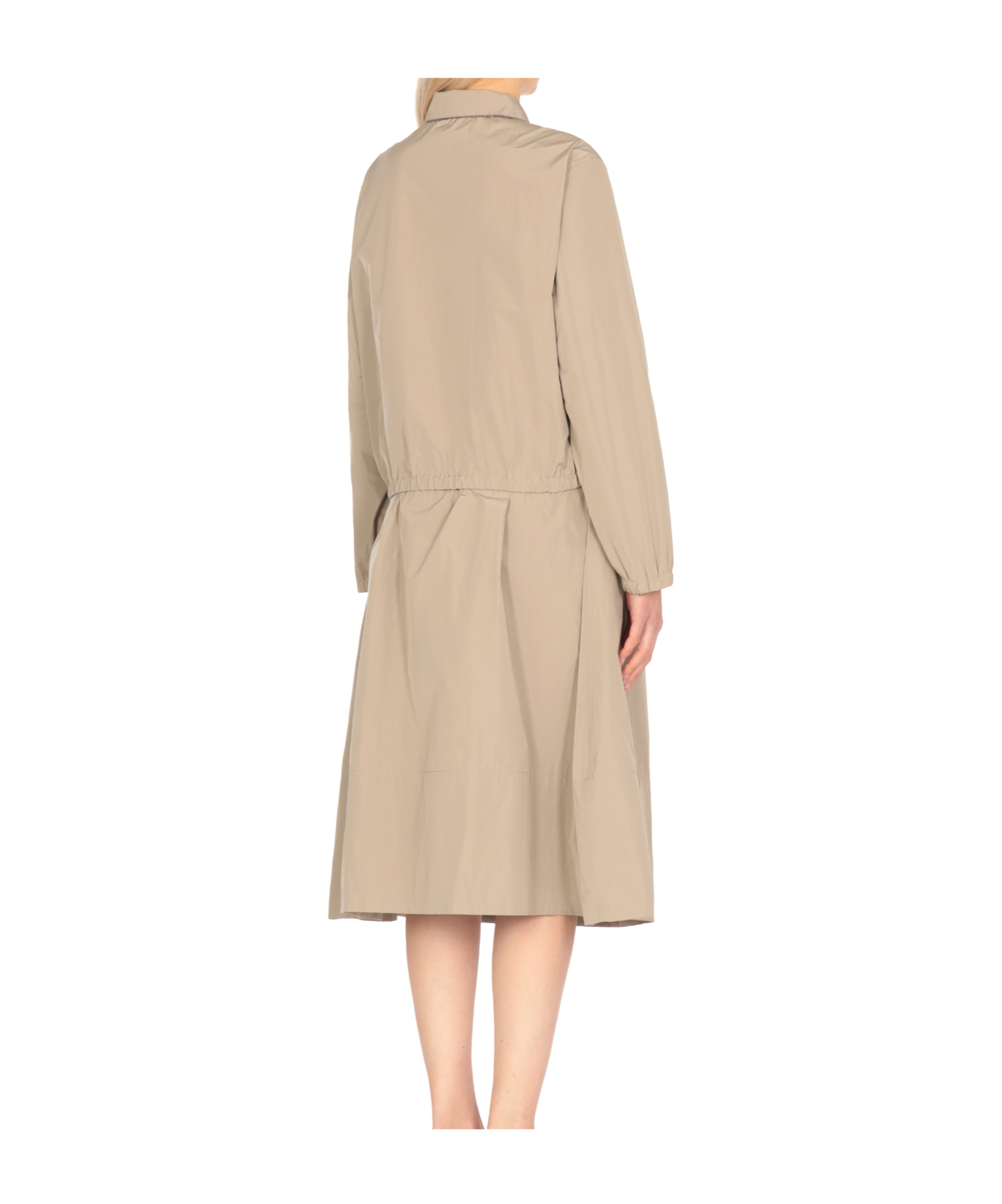 Fabiana Filippi Micro Faille Bomber Jacket In Brown