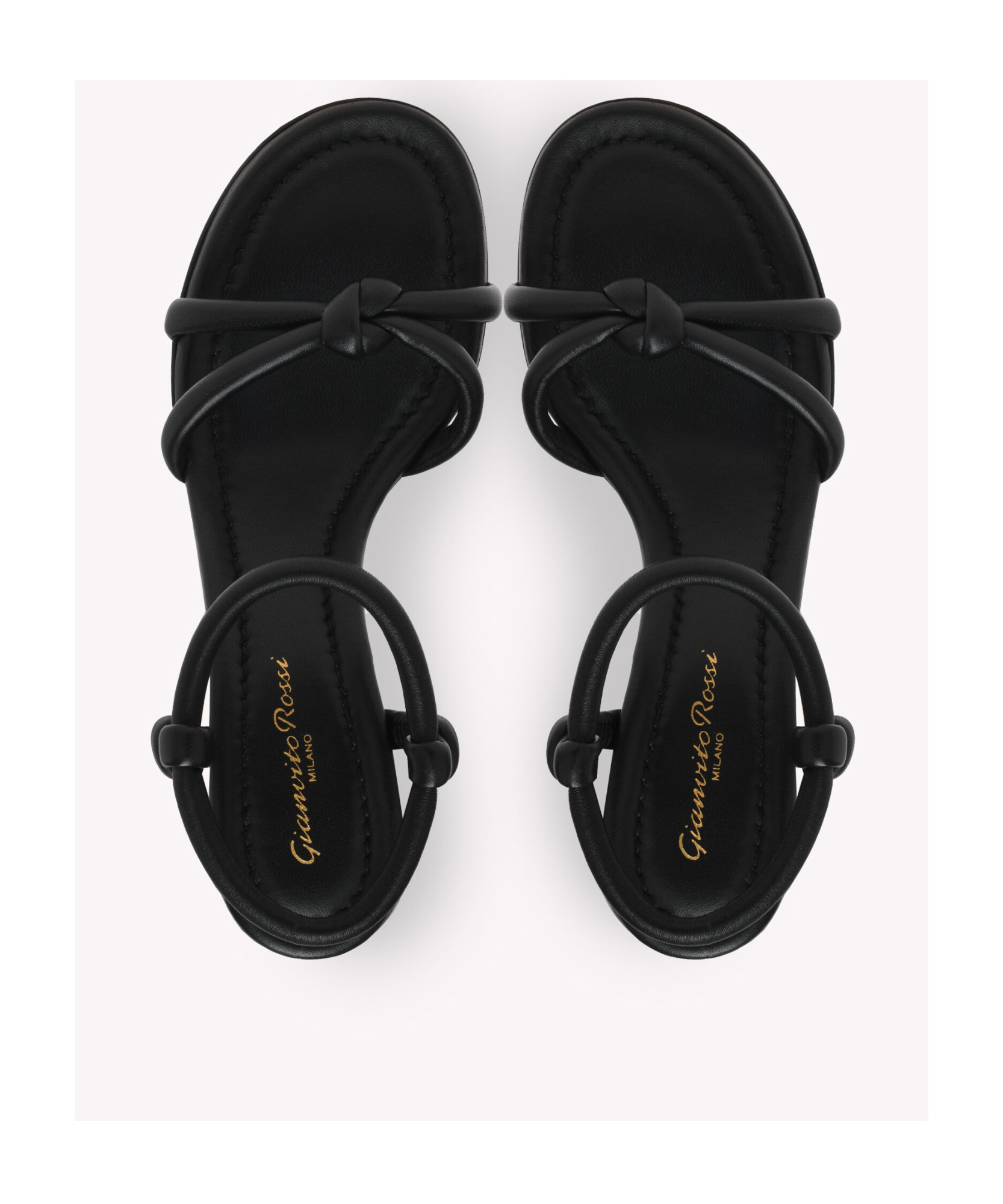 Shop Gianvito Rossi Round Head High-heeled Sandals In Black