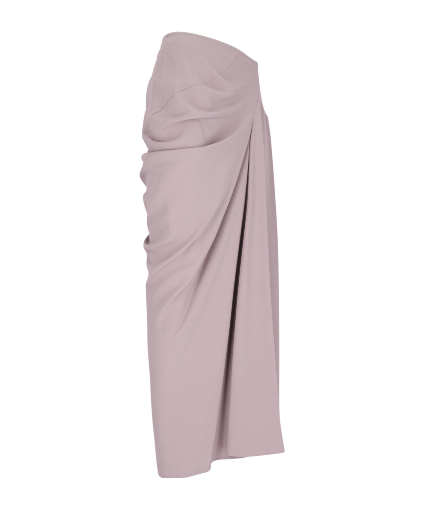 Shop Dries Van Noten Ruched High-low Waist Dress In Nude