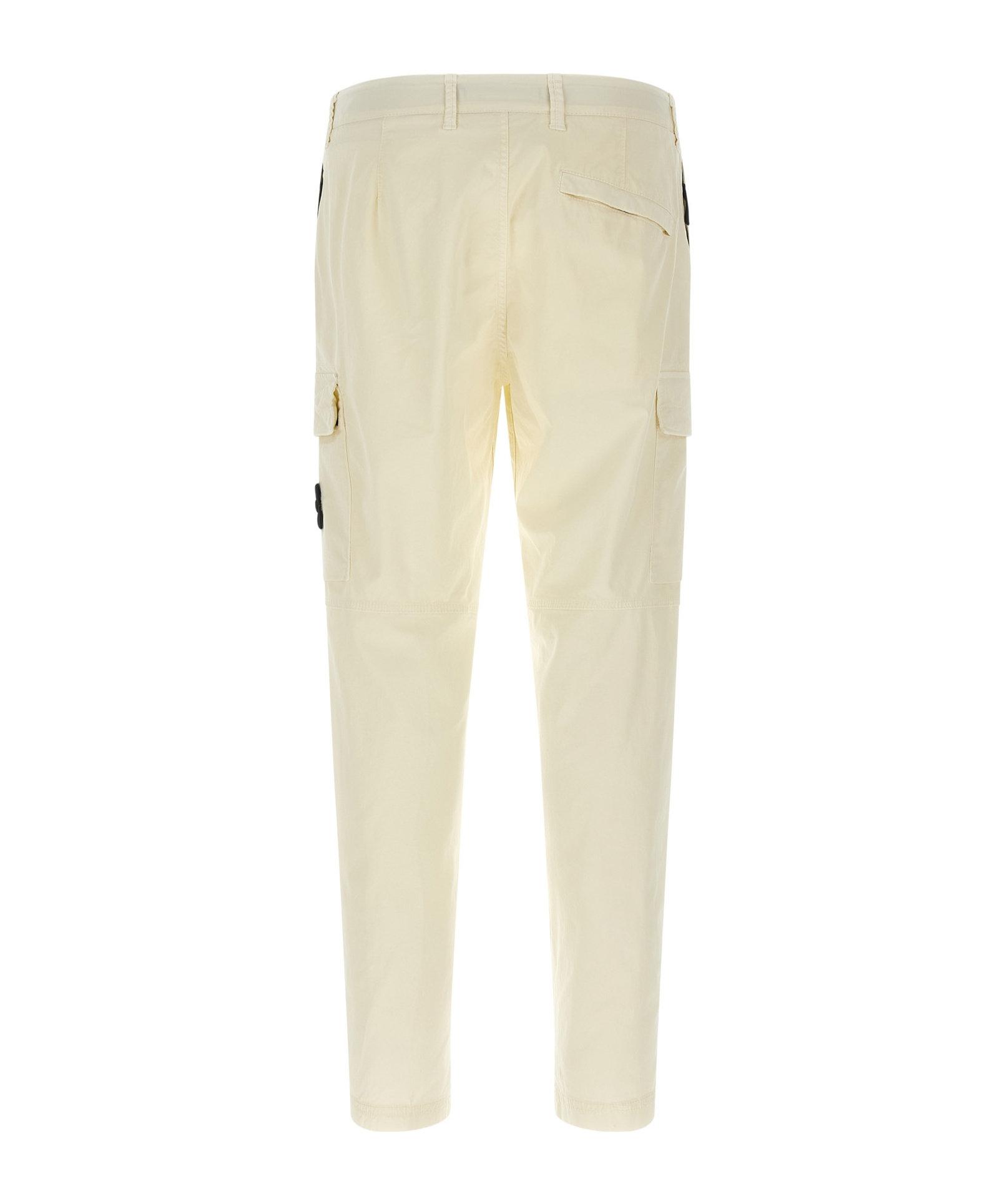 Stone Island Cargo Pants With Logo Badge And Pockets In Neutral