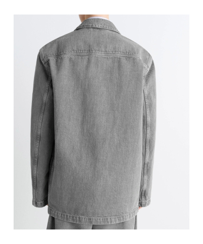 Lemaire Double-breasted Patch-pocket Blazer In Gray