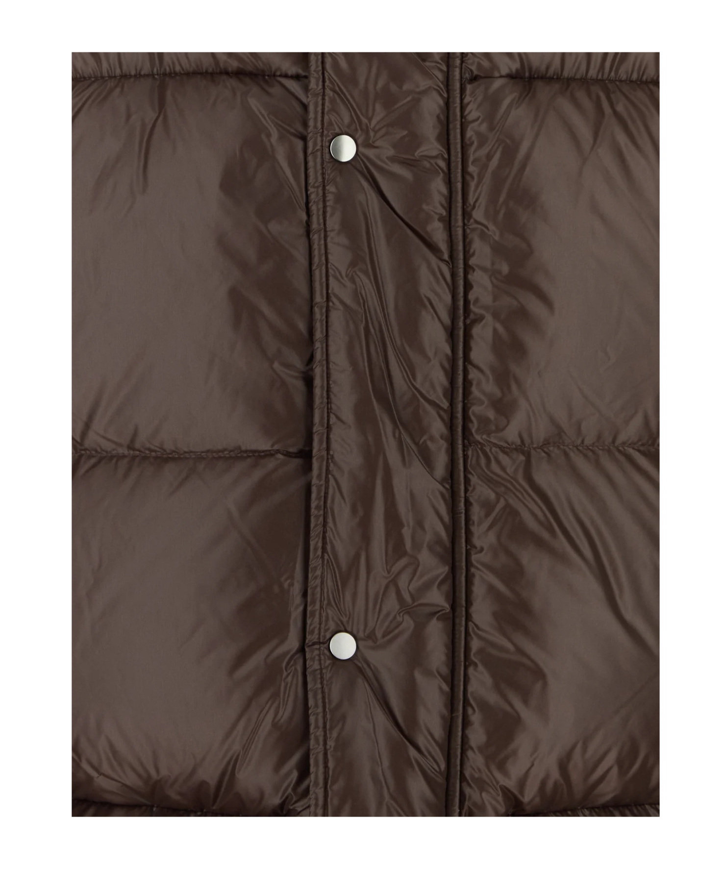 Jil Sander Long Quilted Down Jacket Hood In Brown