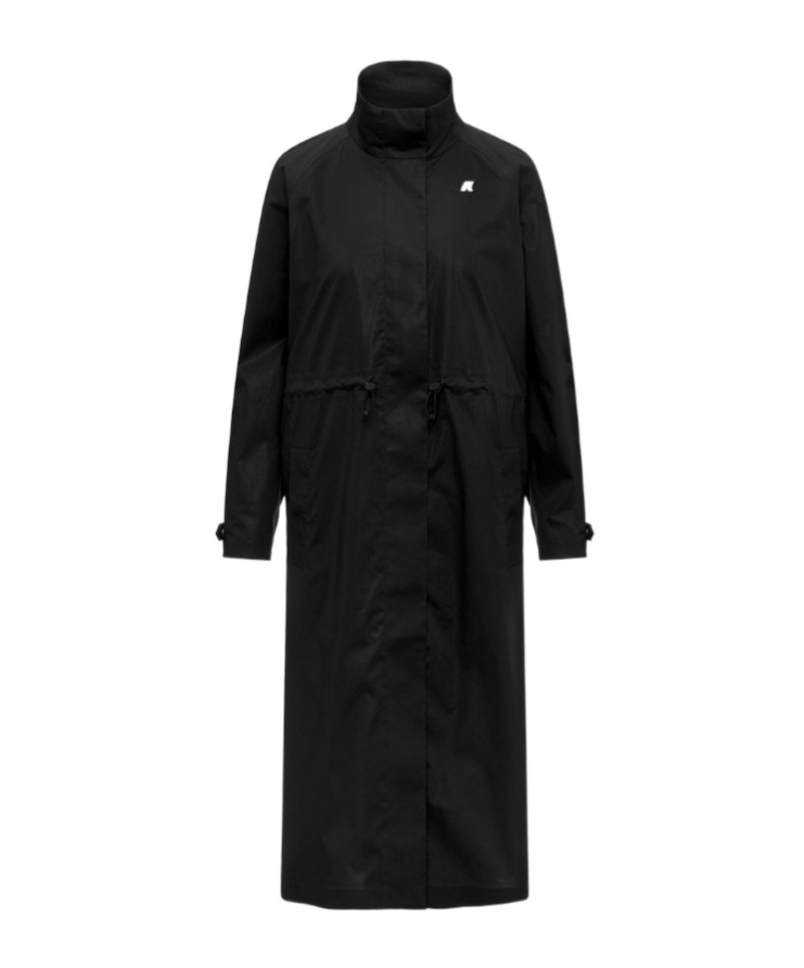K-way Barbrein Drawstring Coat In Black