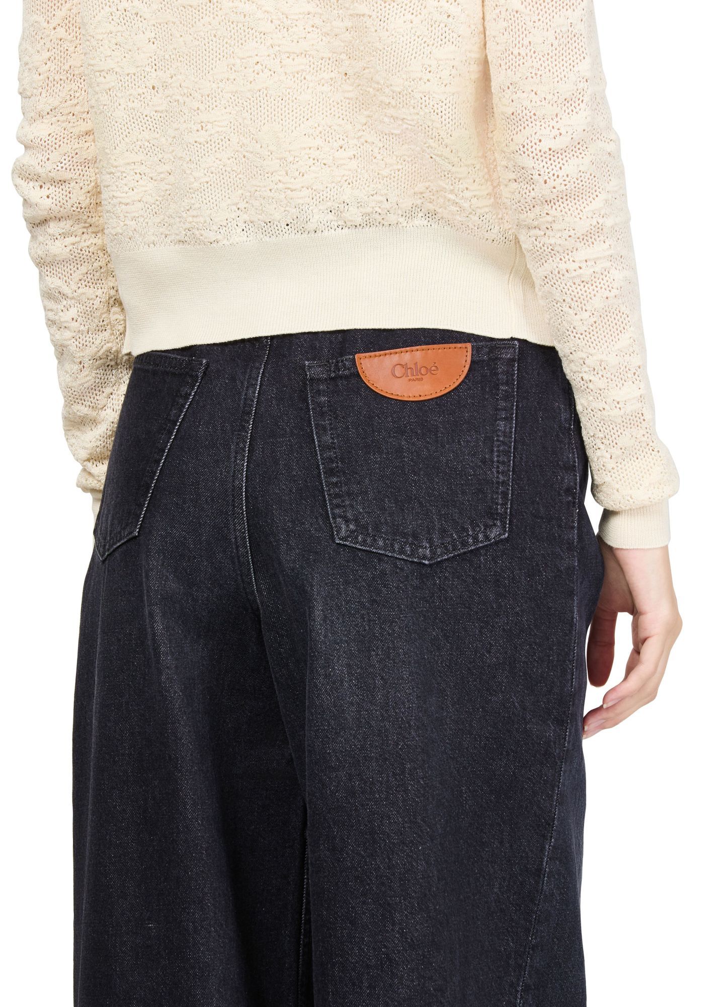 Chloé Ide Leg High-rise Jeans In Black