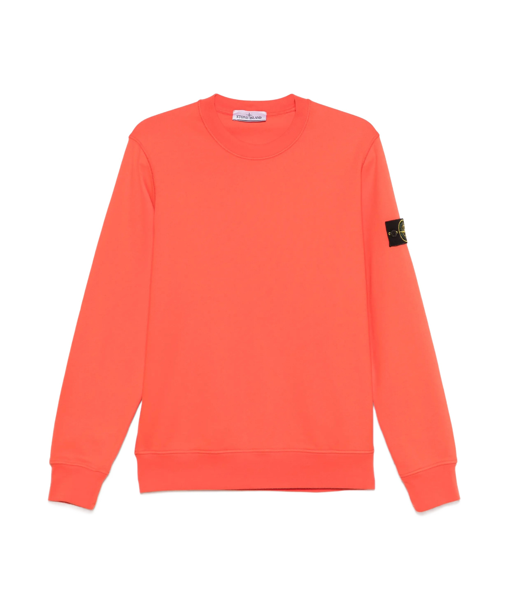 Stone Island Compass-badge Sweatshirt In Orange