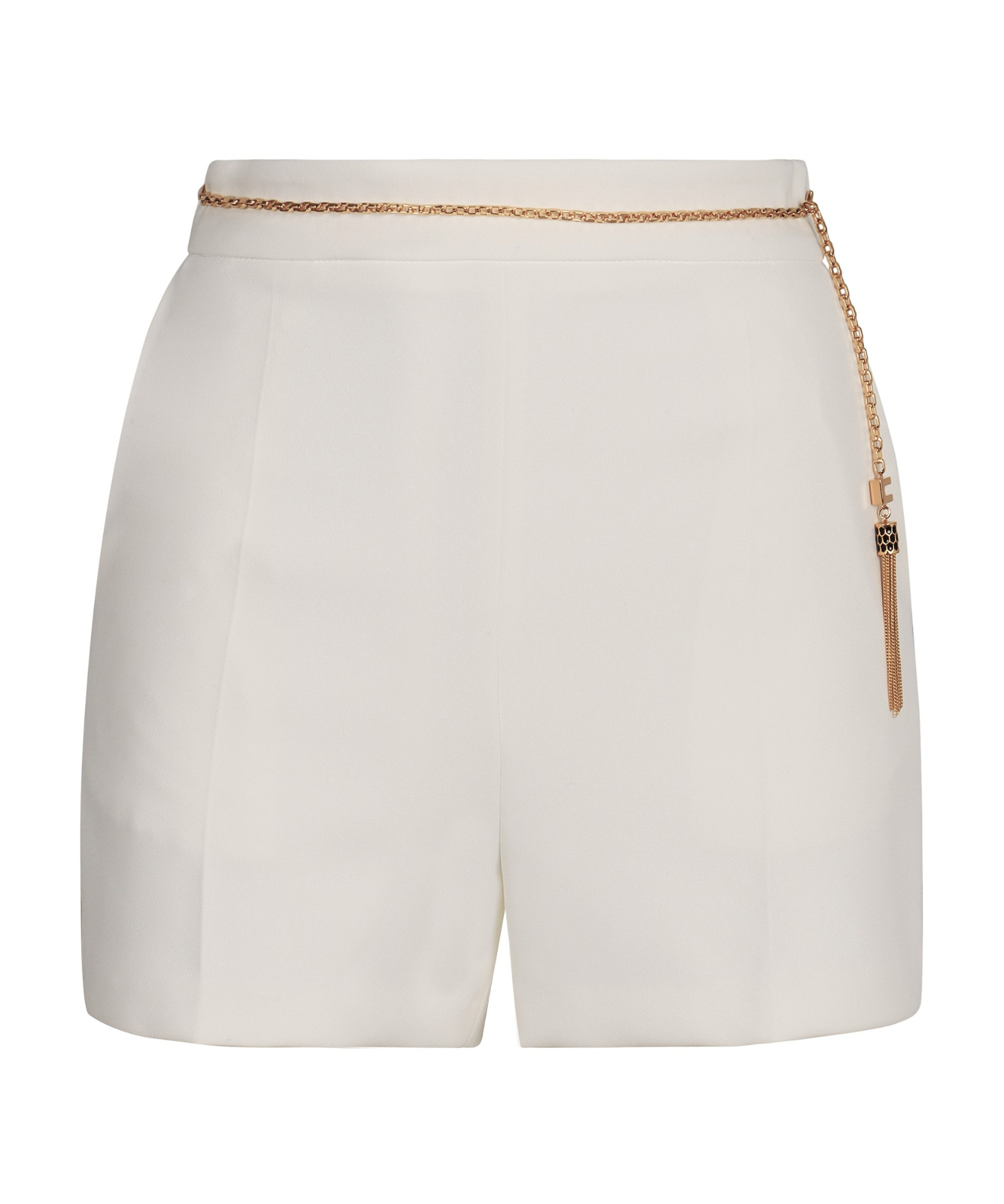Elisabetta Franchi Chain Detailed Slim Fit Shorts In White