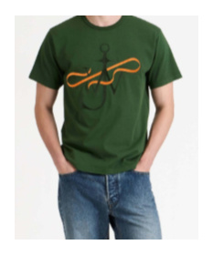 Jw Anderson Mens Ribbon Anchor T-shirt In Green In Green
