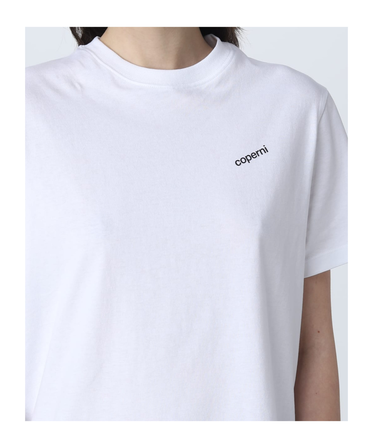 Coperni Short-sleeved Round Collar T-shirt In White