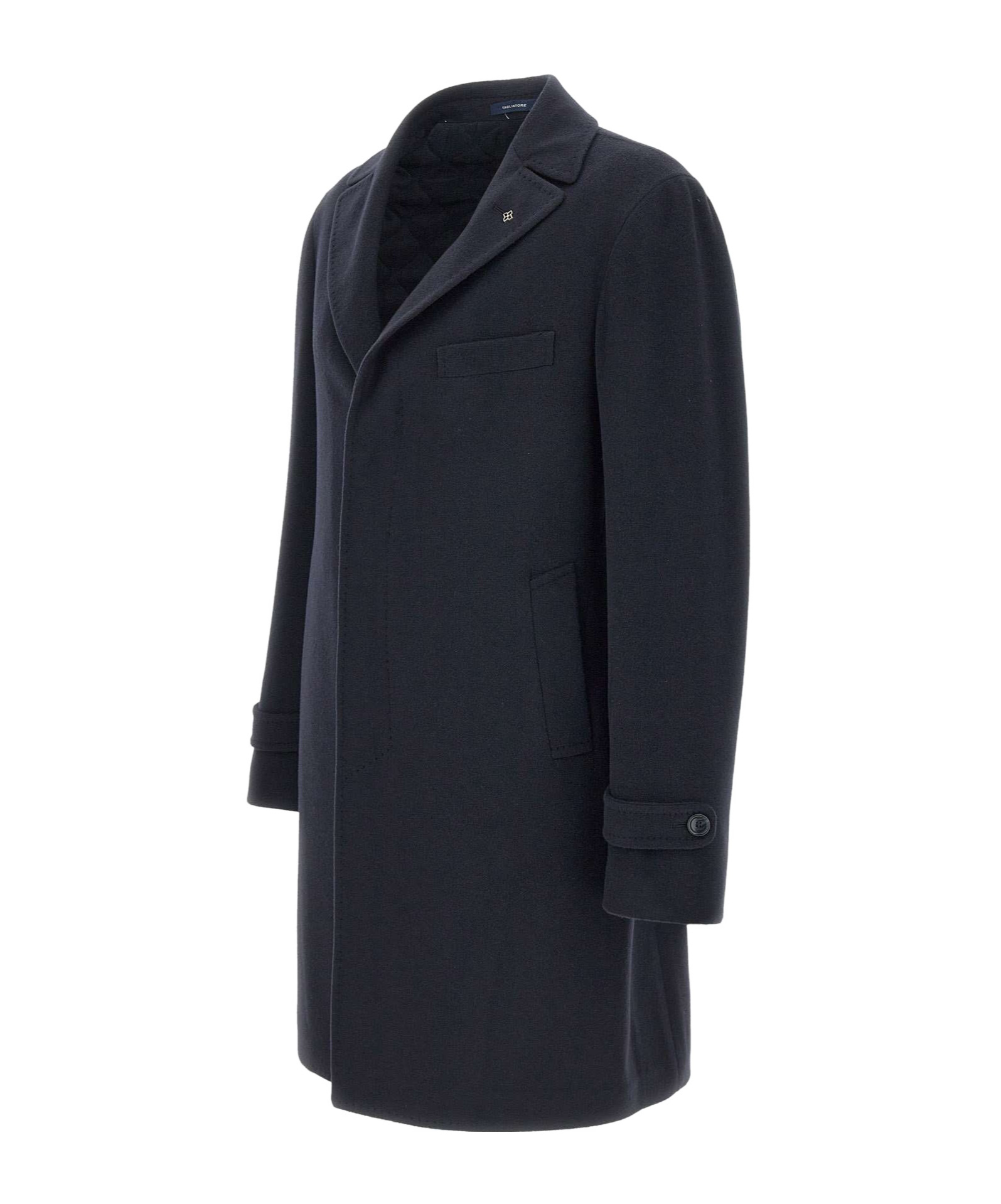 Tagliatore Single-breasted Tailored Coat In Blue