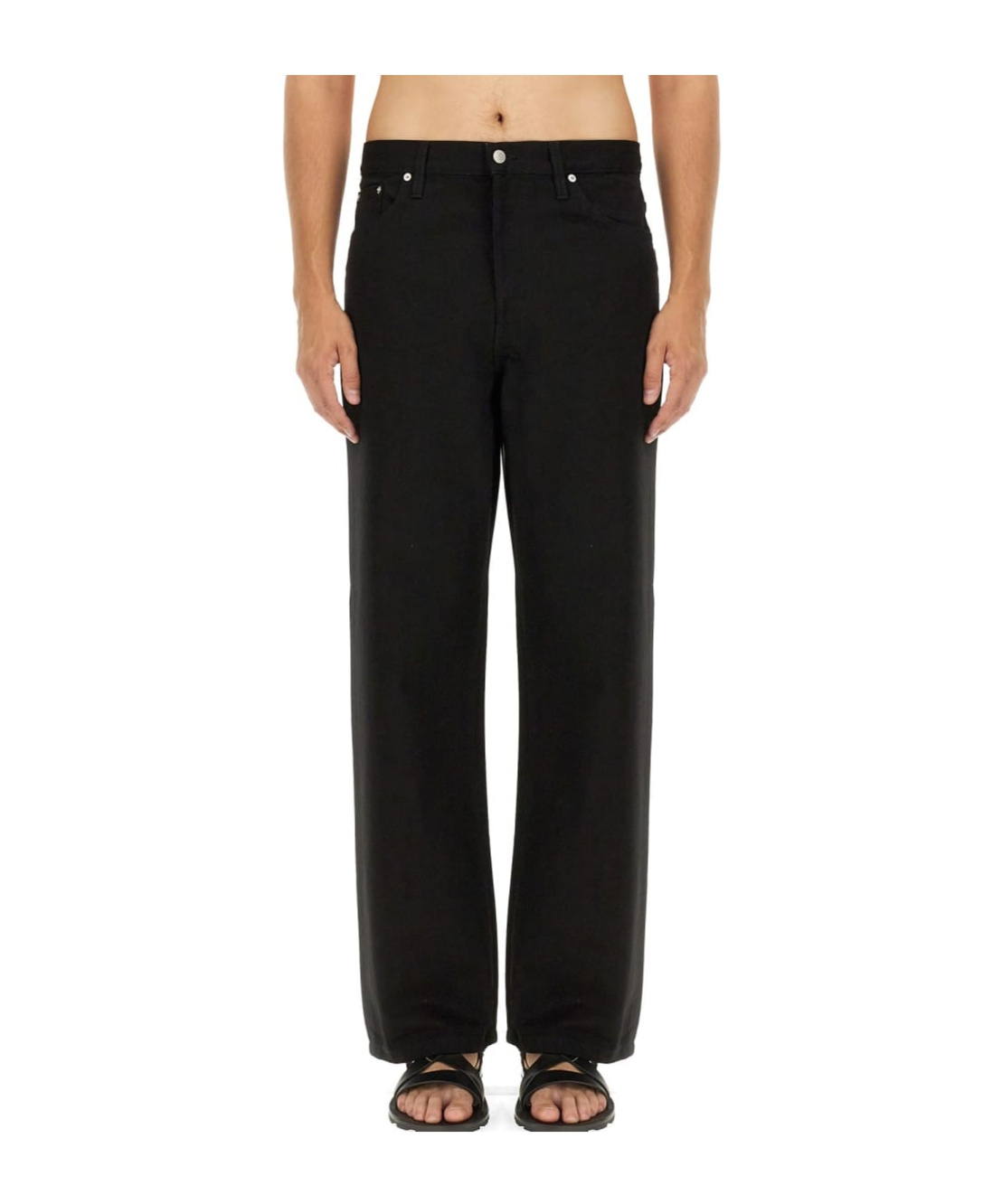 Dries Van Noten Belt-loop Jeans In Black