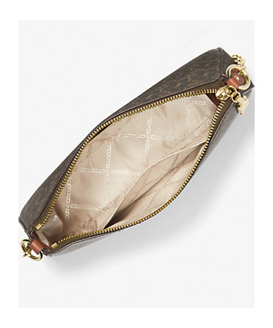 Michael Kors Empire Medium-sized Chain Link Shoulder Bag In Brown