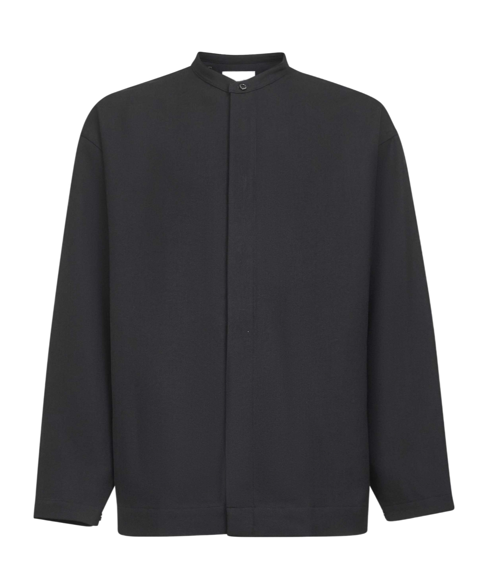 Studio Nicholson Black Technical Wool Karst Shirt In Black