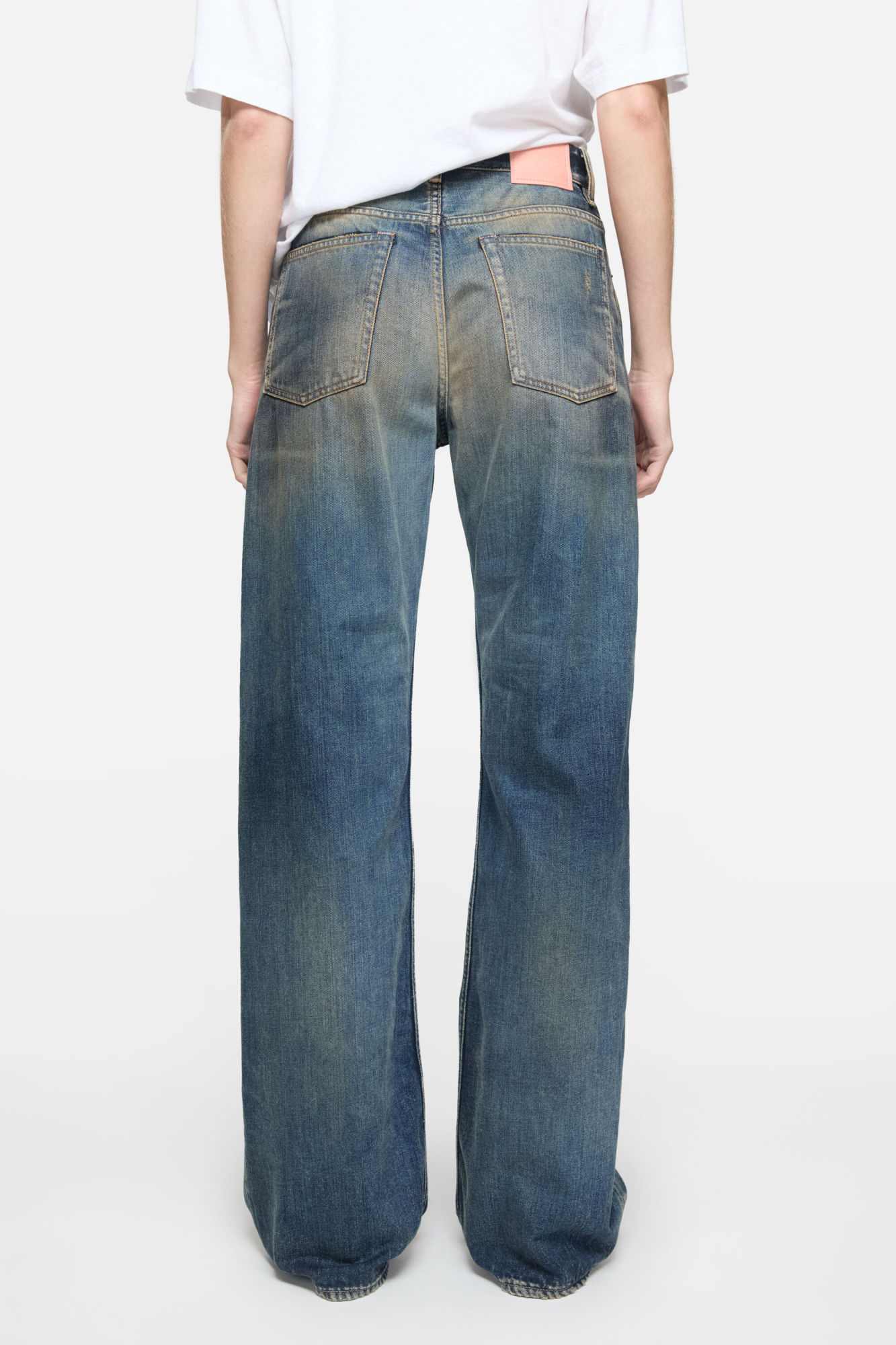 Acne Studios Womens Dark Blue 2023 Wide-leg Denim Jeans In Blue