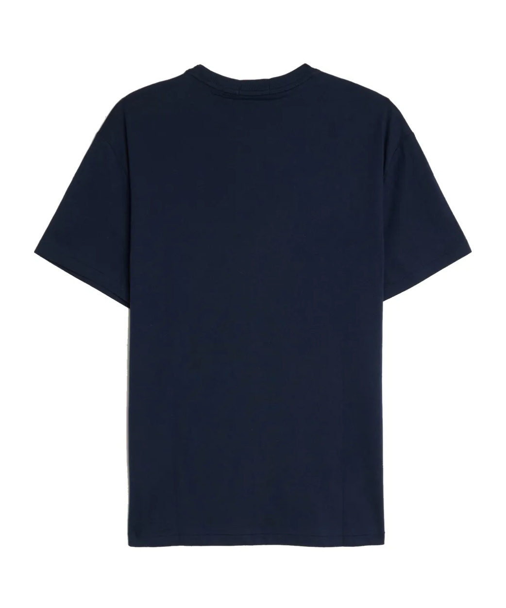 Polo Ralph Lauren Blue Crewneck T-shirt With Logo Print On The Front In Black