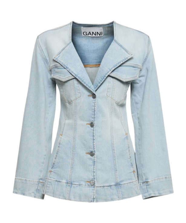Ganni Button Denim Coat