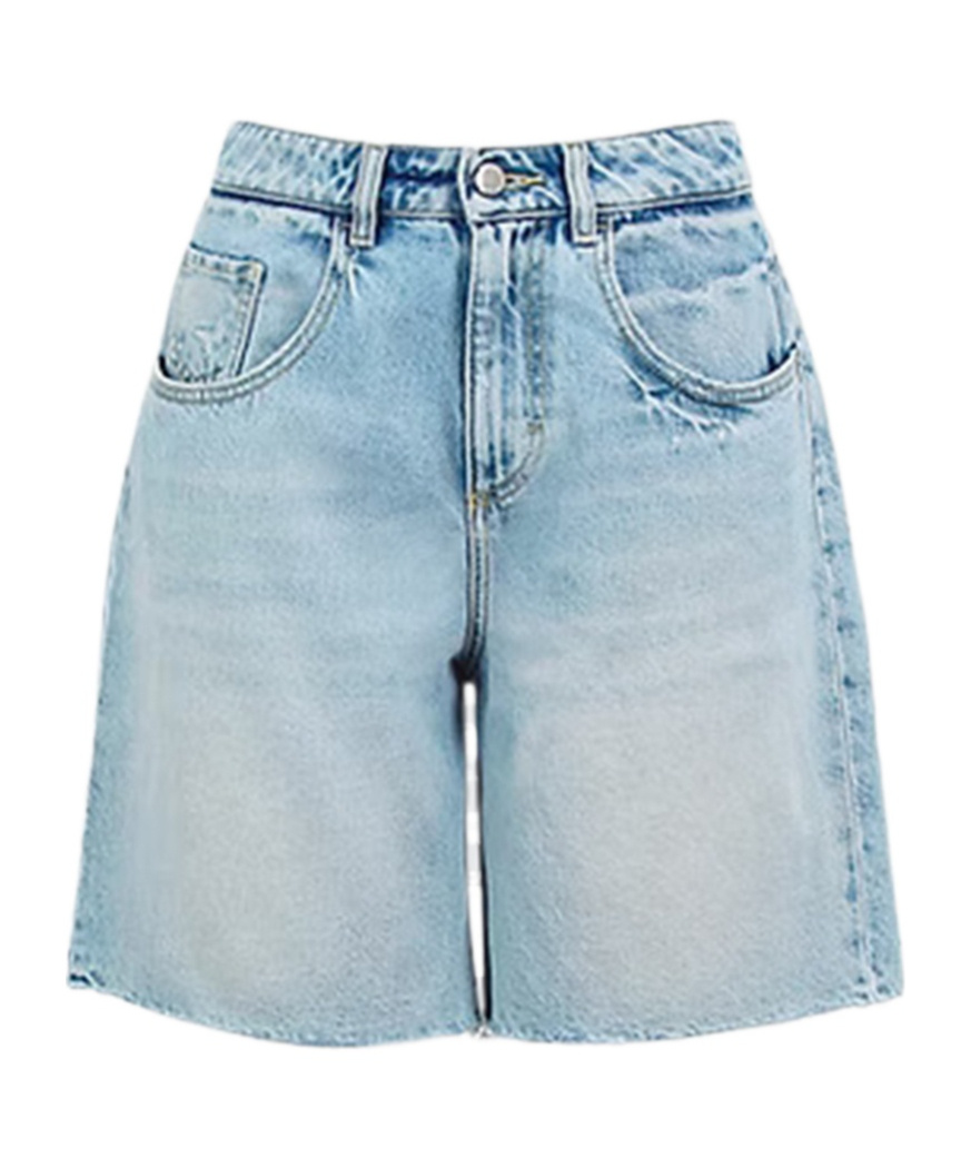 Icon Denim Grey Jeans With Wide Leg And Logo Patch On The Rear In Denim Woamn