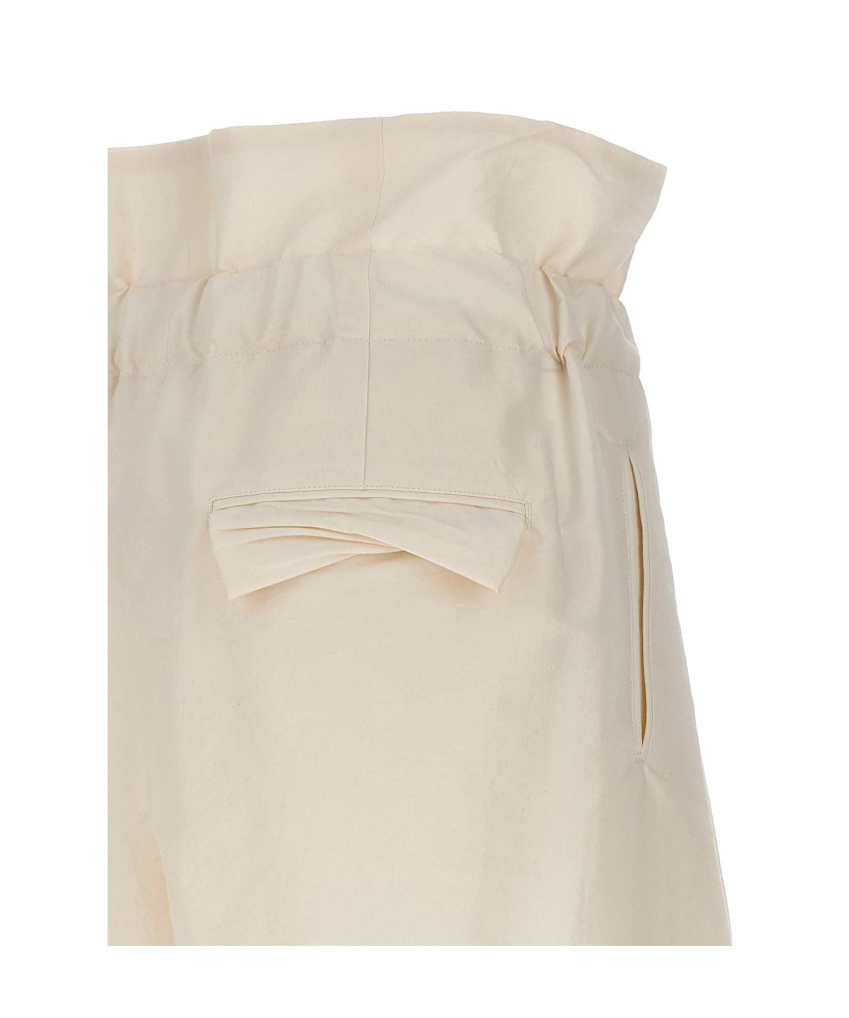 Shop Issey Miyake Enfold Elastic Waist Trousers In White