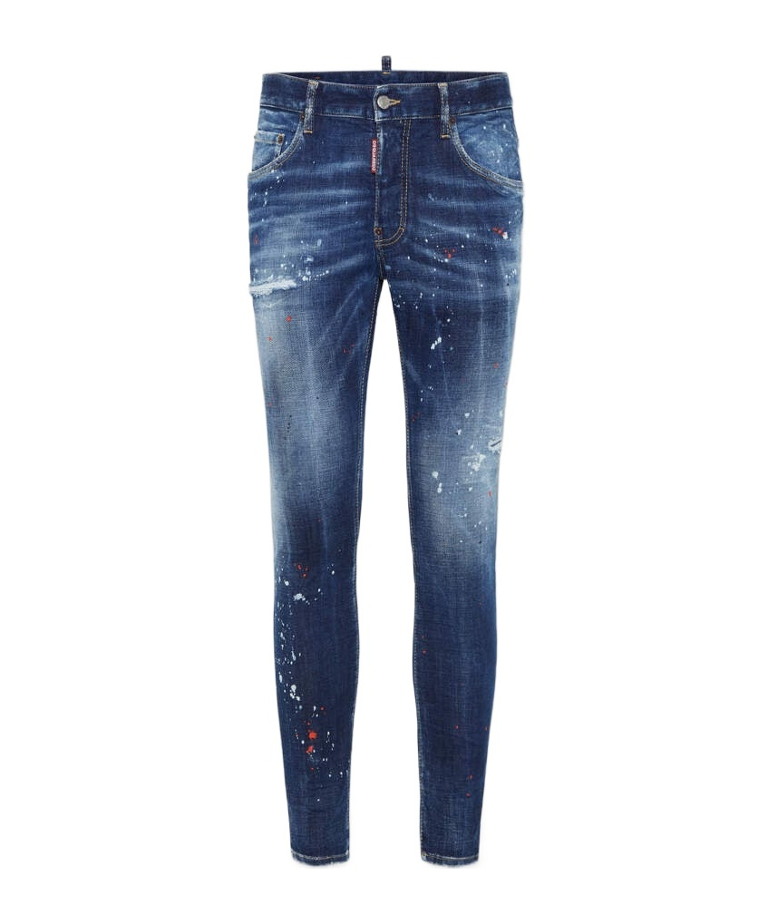 Dsquared2 Dsquared Men Slim Jeans With A Lived-in Effect In Blue