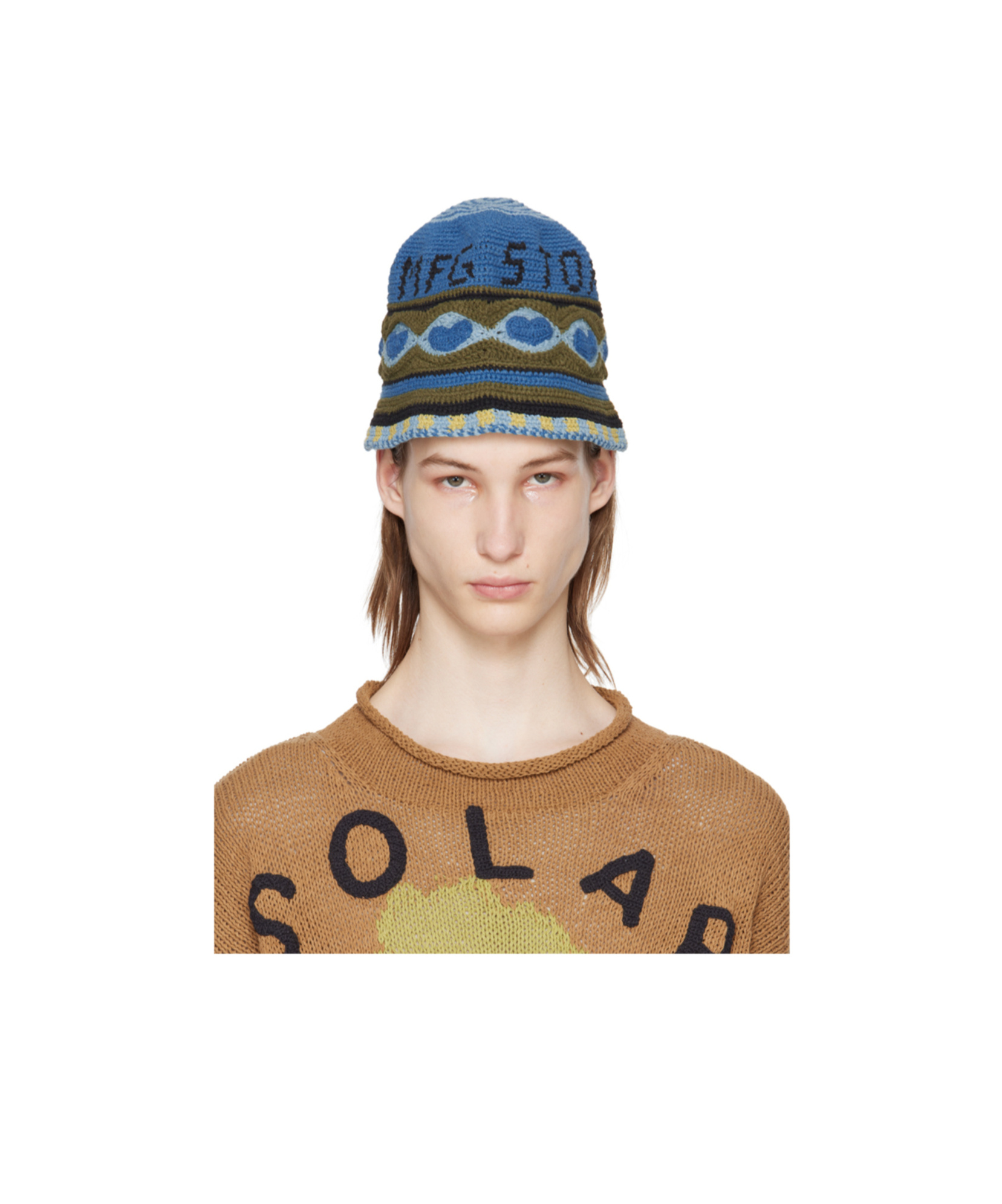 Story Mfg. Brew Crochet-knit Bucket Hat In Brown