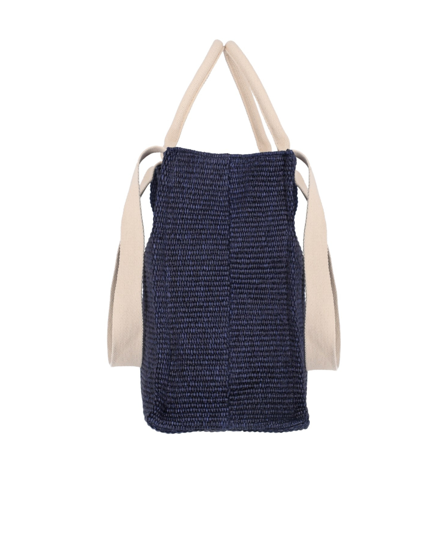 Marni Natural Raffia Effect Fabric Large Tote Bag In Black