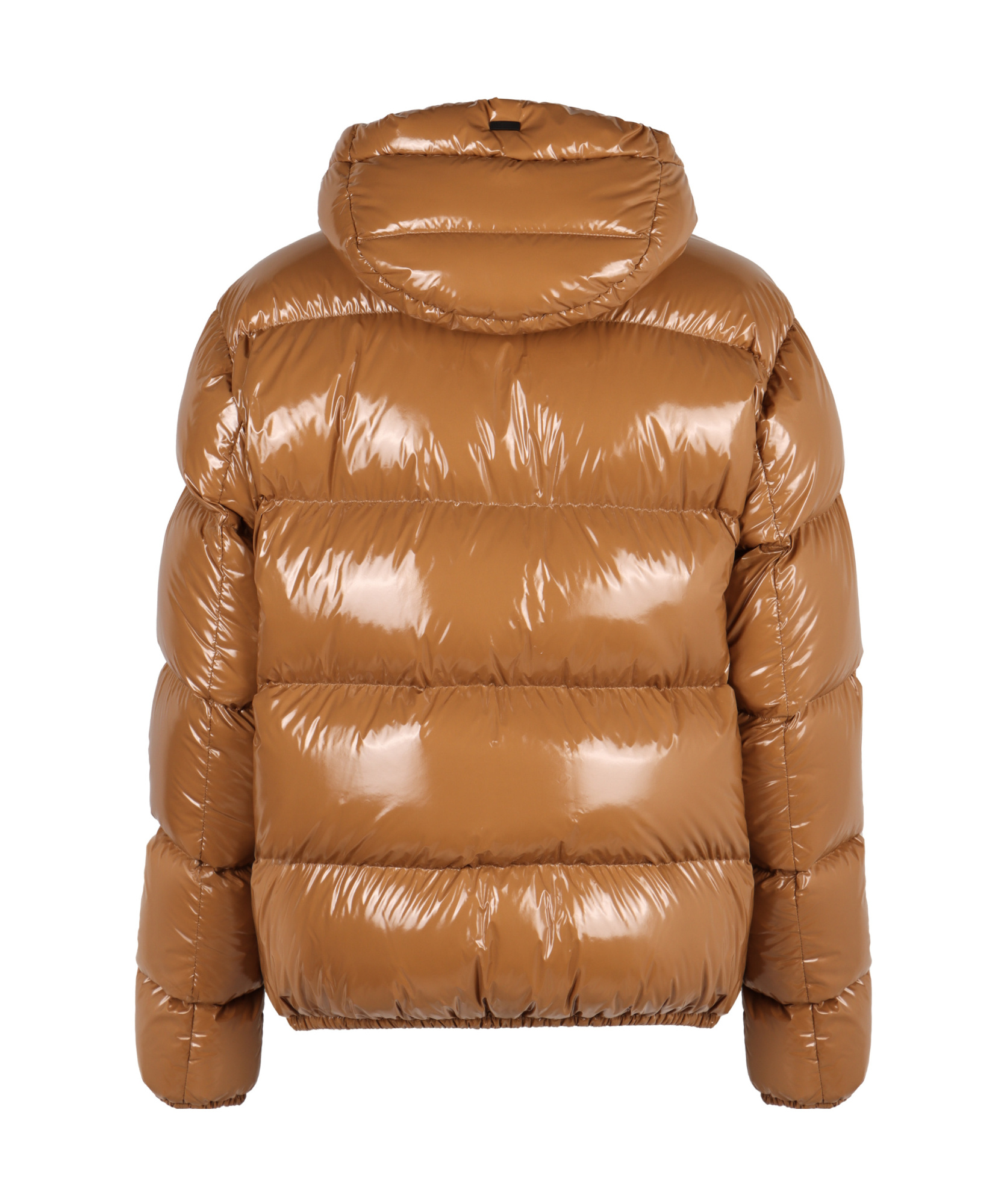 Herno Men's Glossy Nylon Down Jacket In Brown