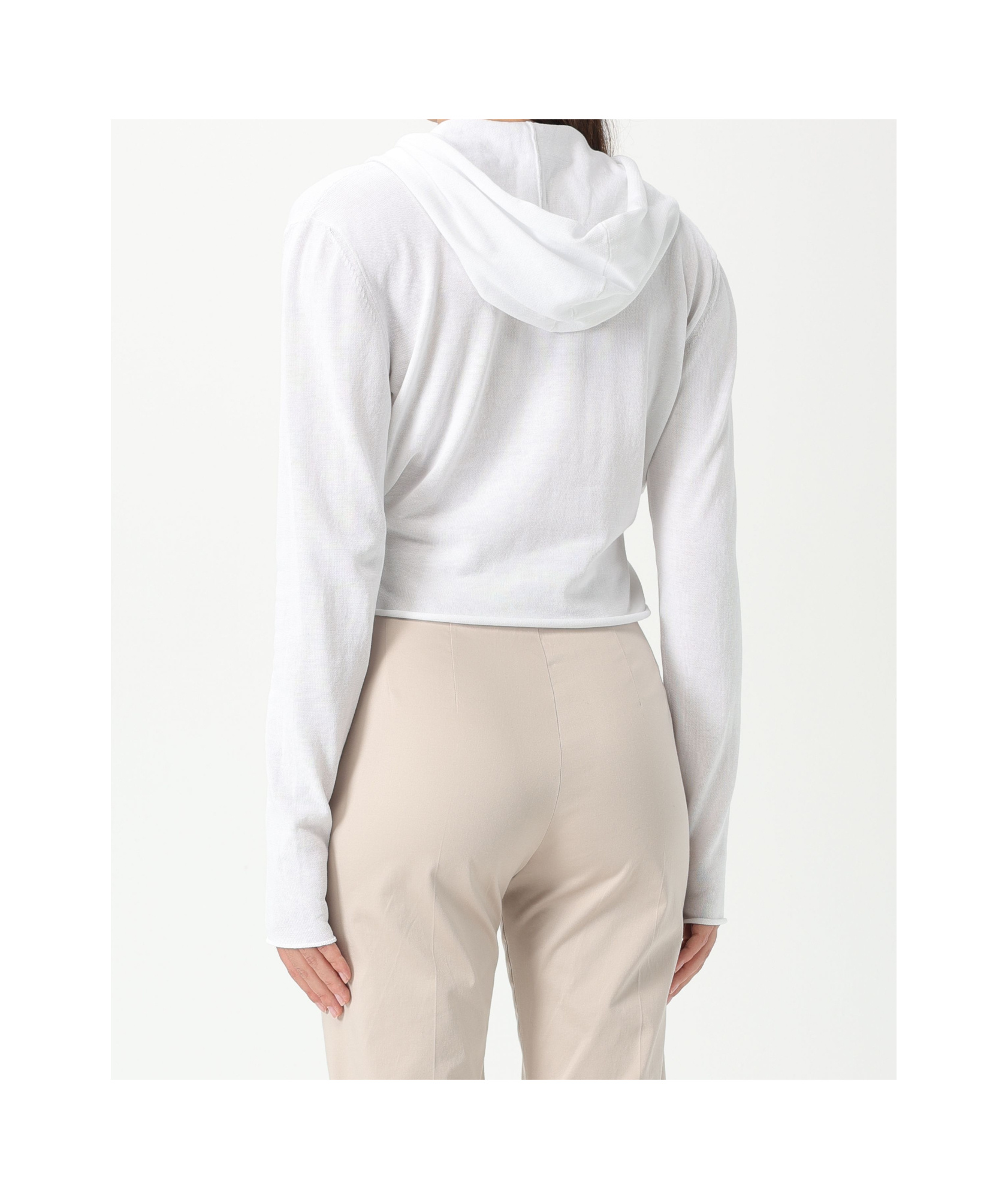 Shop Add Draped-front Hoodie
