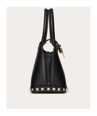 Valentino Garavani Garavani Rockstud Small Handbag In Grainy Calfskin Woman Black Uni In Black