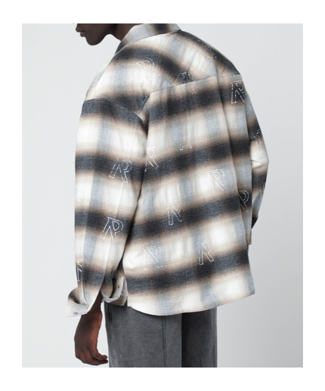 Represent Flannel Shirt With All-over Initials In White