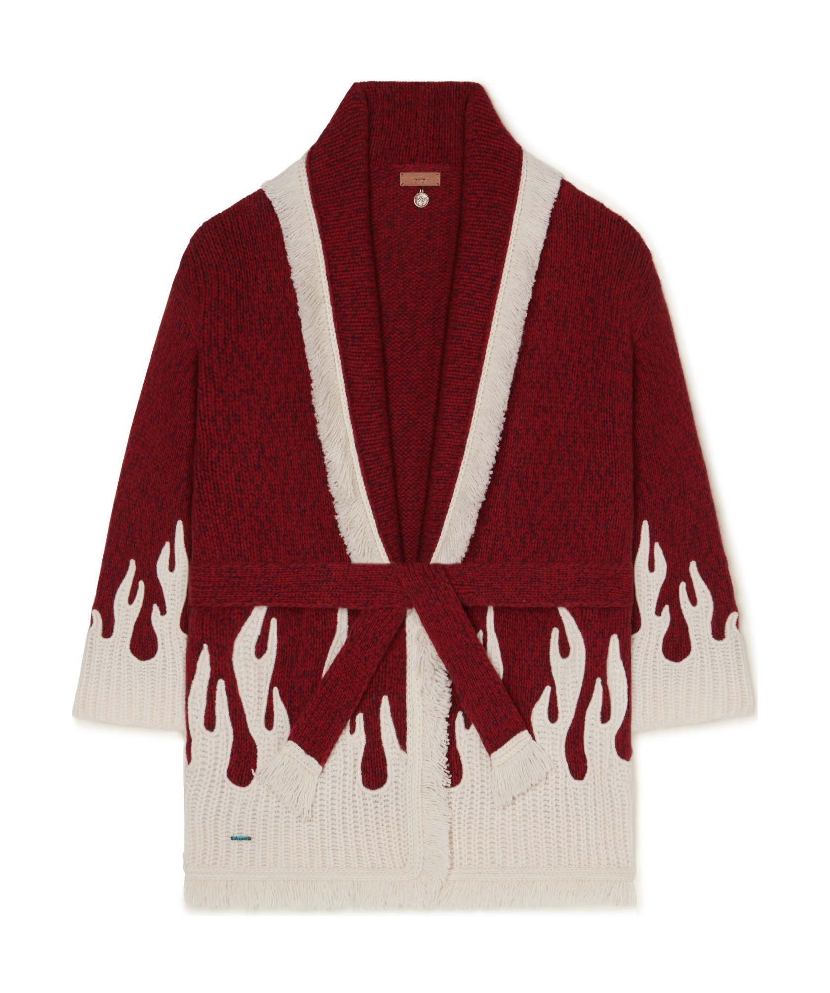 Alanui Long-sleeved Sweater Cardigan In Red