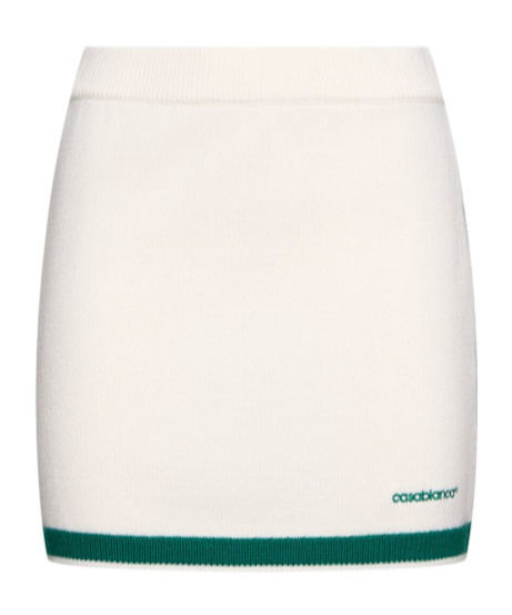 Casablanca Wool Knit Tennis Mini Skirt
