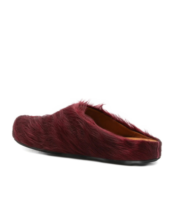 Marni Fussbett Slip-on Flat Mules In Burgundy
