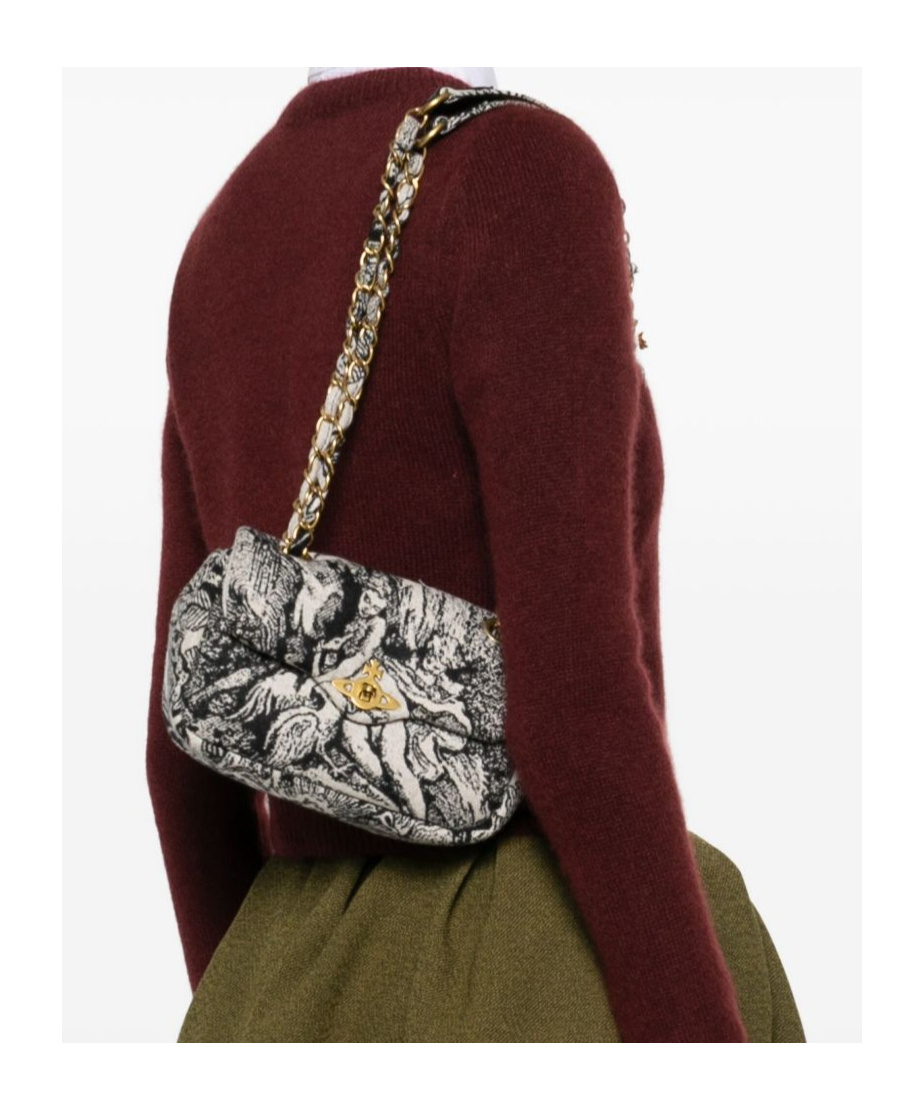 Vivienne Westwood Flap Shoulder Bag In Black