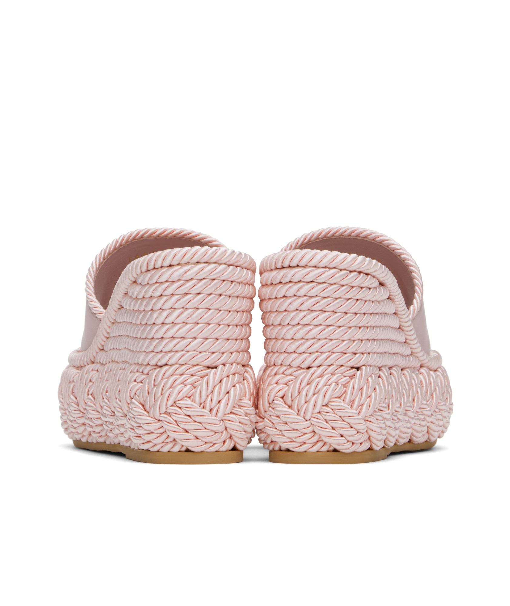 Valentino Vlogo Silk Torchon 100 Leather Wedge Sandal In Pink