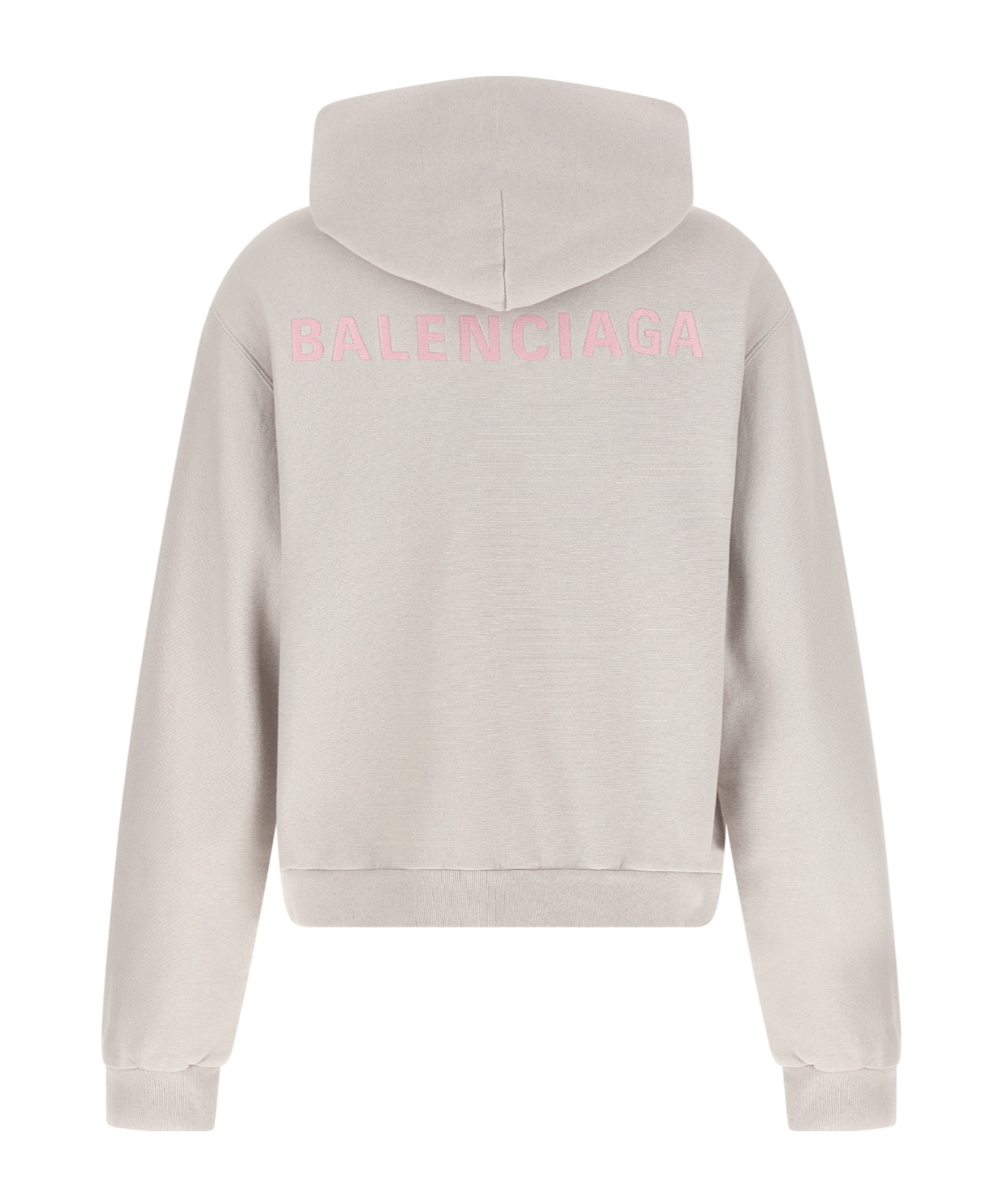 Balenciaga Logo Embroidery Hoodie Sweatshirt Gray In Animal Print