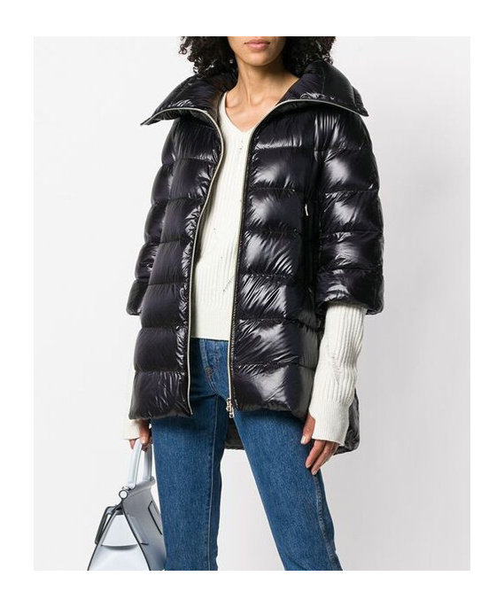 Herno Matilde Midi Down Jacket In Black