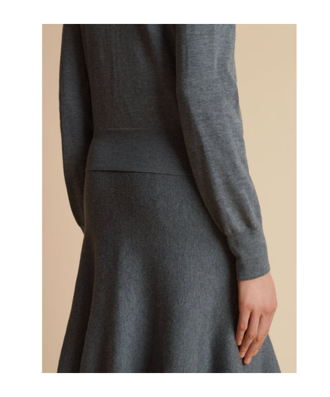 Khaite Jackie Wool-blend Cardigan In Gray